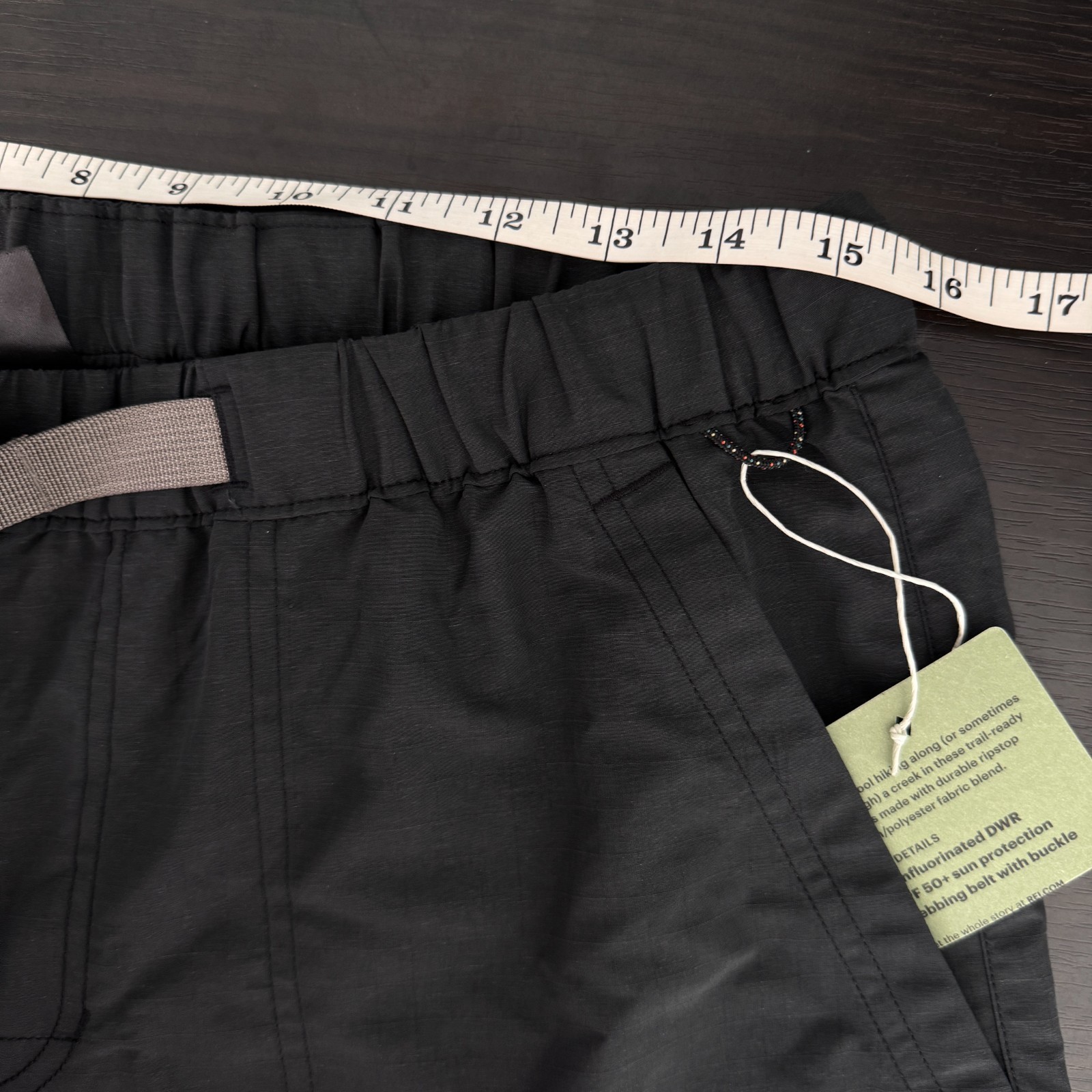 REI Trailmade Amphib Shorts Mens Medium Belted Ripstop Hiking Swim UPF 50 NEW