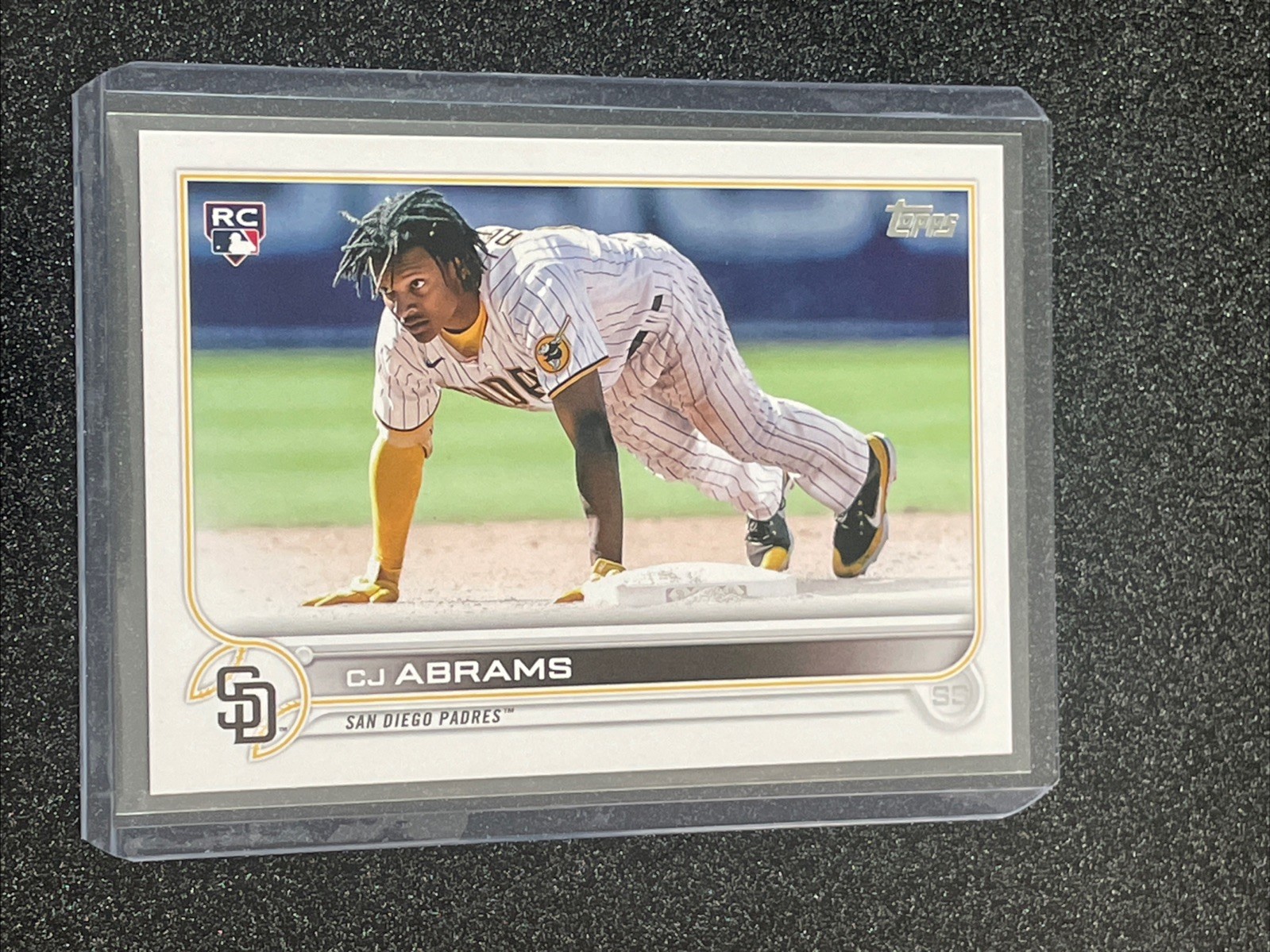 2022 Topps Update CJ Abrams RC #US34 SP Image Variation Sliding Padres