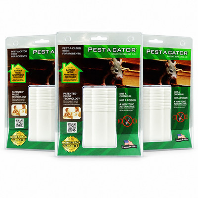 *Lot of 3* Pest-A-Cator Ultrasonic Rodent Repeller Plug-In NEW