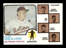 1973 Topps #136 Earl Weaver Orioles EX-MT *9v