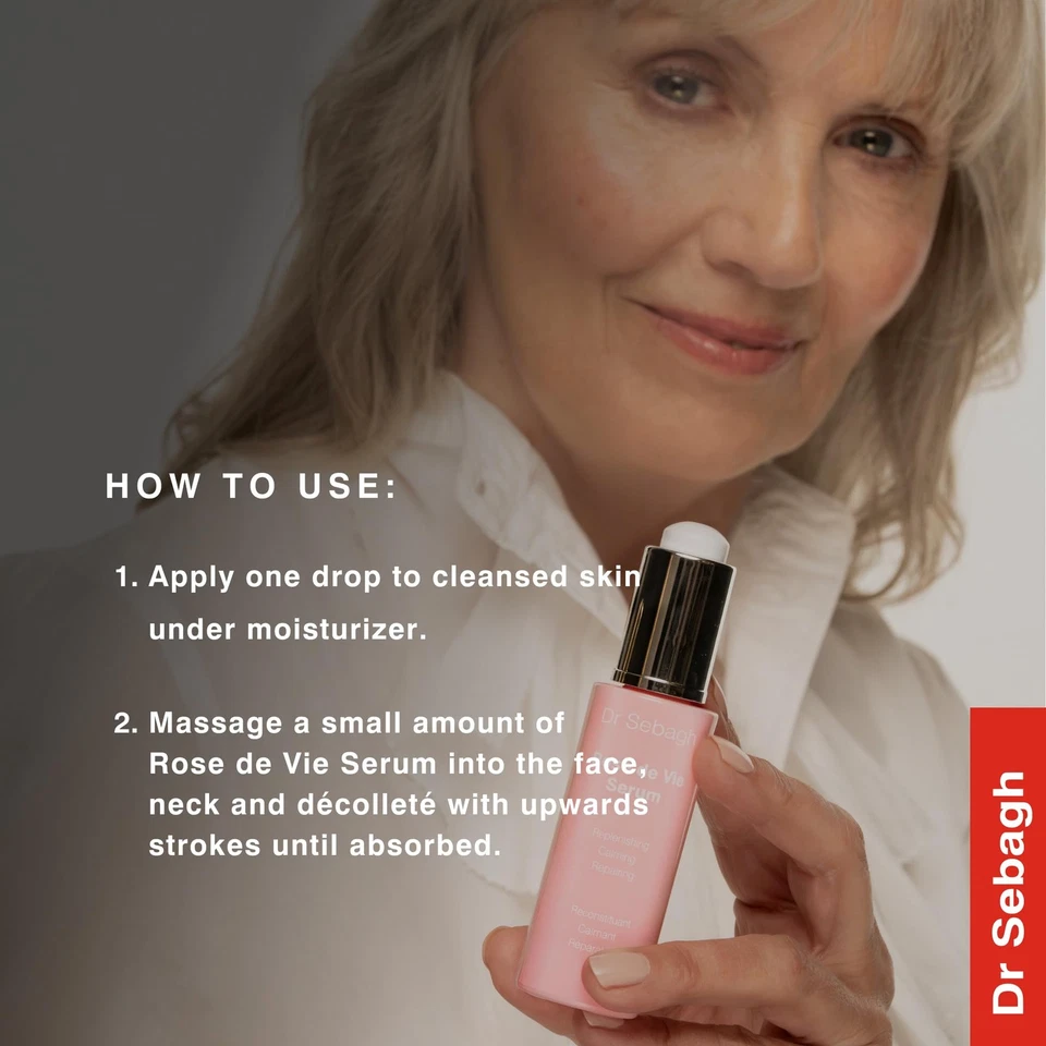 Suero Rose de Vie - 1 fl oz | Fórmula facial nutritiva para seco o sensible... Foto 4 de 4