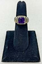 David Yurman Sterling Silver 14k Noblesse Amethyst Ring Sz: 4.5 - 101R