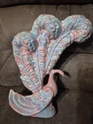 Vintage Royal Haeger Peacock Vase Pink Blue Drip Glaze Art Pottery USA MCM Rare