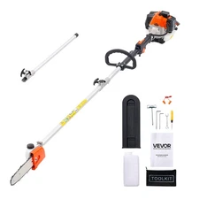 VEVOR Gas Pole Saw 25CC 2-Stroke Extendable Cordless Tree Trimmer 8 in Cutting