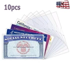 Card Holders Dust-proof Card Protective Sleeve Business Transparent Cover 10PCS