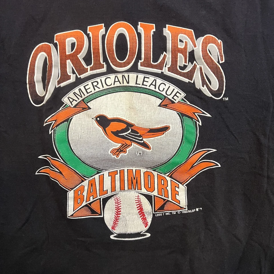 Camisa De Colección Baltimore Orioles Para Hombre L Béisbol EE. UU. Logo 7 1992 Puntada Única Foto 2 de 4