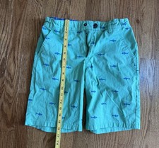 Cat Jack Boys Green Shark Print Shorts Size 10