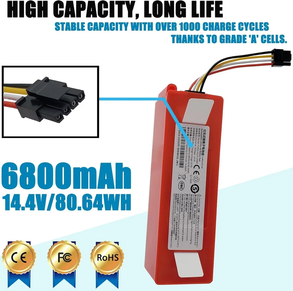 mi Battery Compatible with Xiaomi Vacuum Robotics Roborock S50 S51 S55 S5 E20... - Image 3 of 4