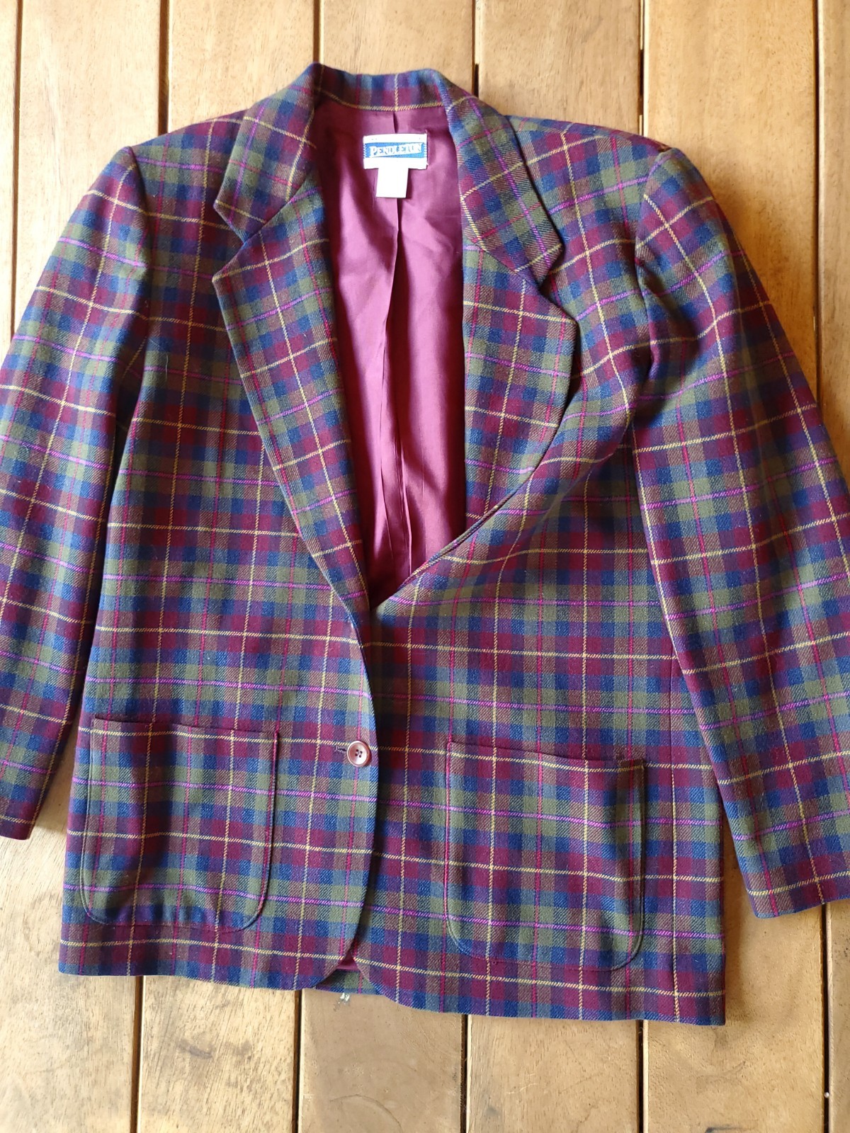 Pendleton Knockabouts Plaid Wool Blazer Jacket Wo… - image 4