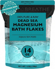 Magnesium Flakes from The Dead Sea, 14 OZ. Resealable Pack- Muscle Relaxing Magn