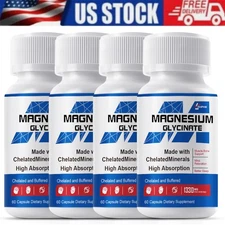 Magnesium Glycinate High Absorption Improved Sleep Anxiety Relief Capsule Caps