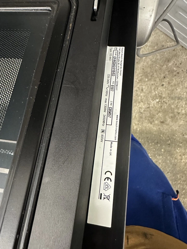 Bosch Serie 8 CFA634GS1B Built-In Microwave STRIPPING FOR PARTS ALL PARTS AVAILB - Image 4 of 4