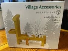 DEPT 56 GENERAL VILLAGE Accessories MISTLETOE FARM KITTENS NIB 