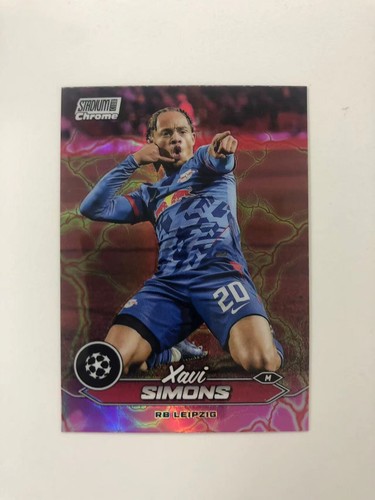 2023-24 Topps Stadium UCC Xavi Simons Pink Red Electric Refractor SP #20 KT01