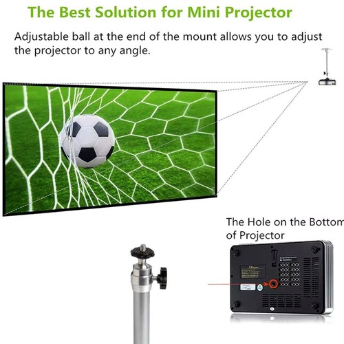 360° Rotatable Universal Wall Ceiling Mount Stand Bracket Kit For Mini Projector - Picture 24 of 24