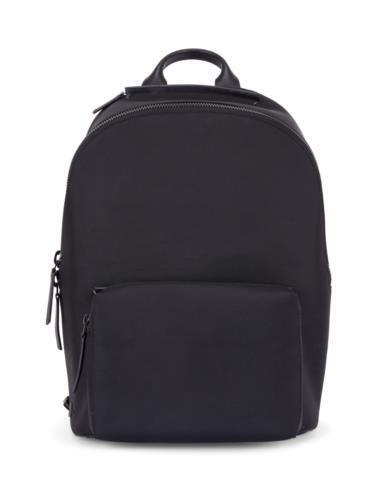 Mochila TROUBADOUR negra de nailon y cuero resistente a la intemperie - Imagen 1 de 6