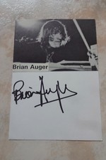 Brian Auger Autogramm signed 10x15 cm Karteikarte mit Magazinbild