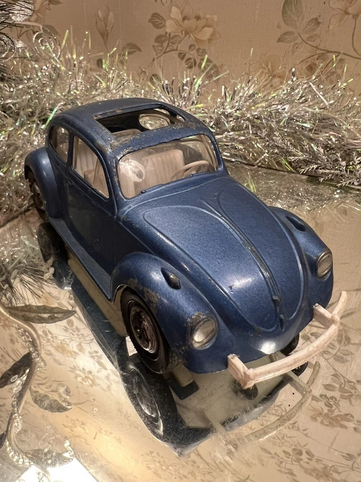 Vintage Gabriel Ind. HUBLEY  7” Diecast Volkswagen Beetle VW BUG Blue - Made USA - Image 2 of 4