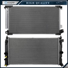 Aluminum Radiator & AC Condenser Cooling Kit For 2016 2017-2020 Toyota Prius