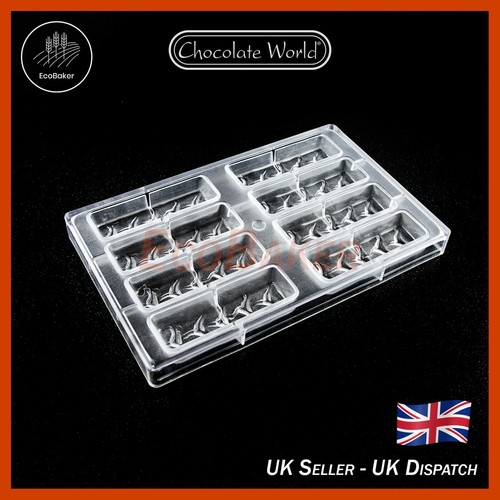 CW2362 Chocolate World Professional Polycarbonate Large Enrobed Bar Mould - Picture 2 of 4