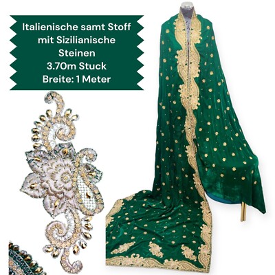 Italian Samt Vellore Velvet Kaftan Samt Fabric 3,70 M Stück 