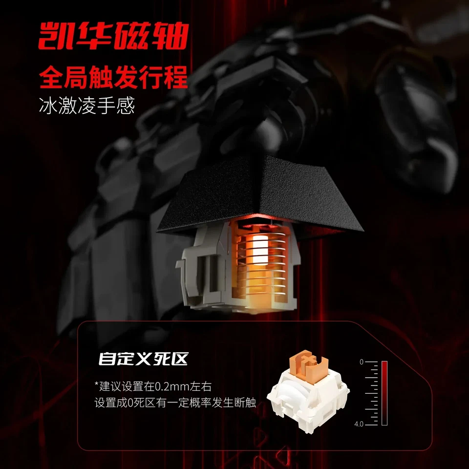 Magnetic Switch Mechanical Keyboard 3 Mode 82key Hot Swap Custom Gamer Keybo Lot - Image 3 of 4