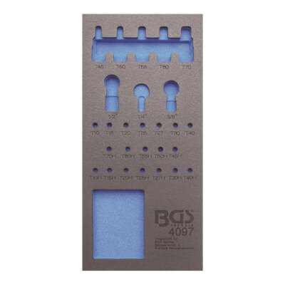 BGS-4097-1 1/3 Werkstattwageneinlage (408x189x32 mm), leer, für Bit- und Bit-Ein