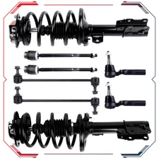8x For 2004-2012 Chevrolet Malibu Pontiac G6 Front Struts & Sway Bar & Tie Rod