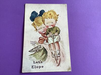 Großbritannien Let s Elope Vintage Postkarte R46539