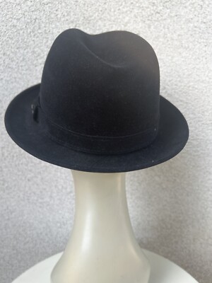 Vintage hat Pierre Cardin black fedora Sz 7 3/8 | eBay display picture 1