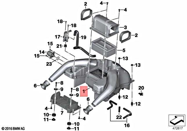 BMW Genuine K70 K72 K75 0228 0B11 0B21 0B31 HOUSING 13717679333 
