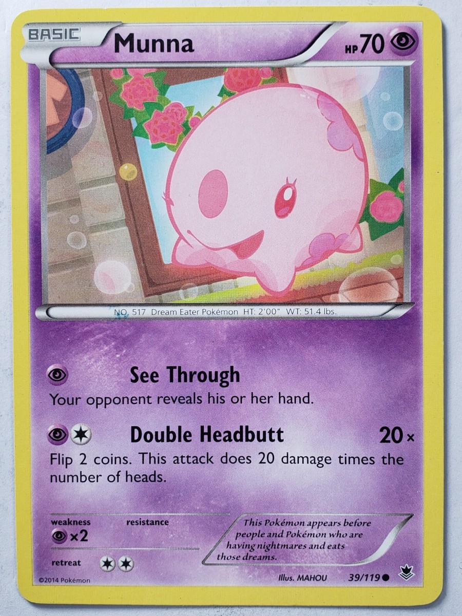 Munna 39/119 LP / VLP - XY Phantom Forces Pokemon Card - $2
