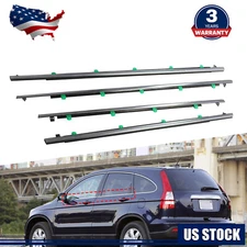 4Pcs Weatherstrip Window Moulding Trim Seal Belt for Honda CR-V 2007-2011