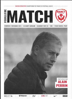 Spielbogen Nr. 07 ASNL Nancy - Clermont Foot 63 (2018-2019) - Ligue 2