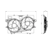 Radiator & Condenser Fan Assy  TYC  622410