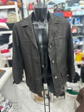 On Stage Leather Jacket Used Women Woman Size 46 Black LLV1156