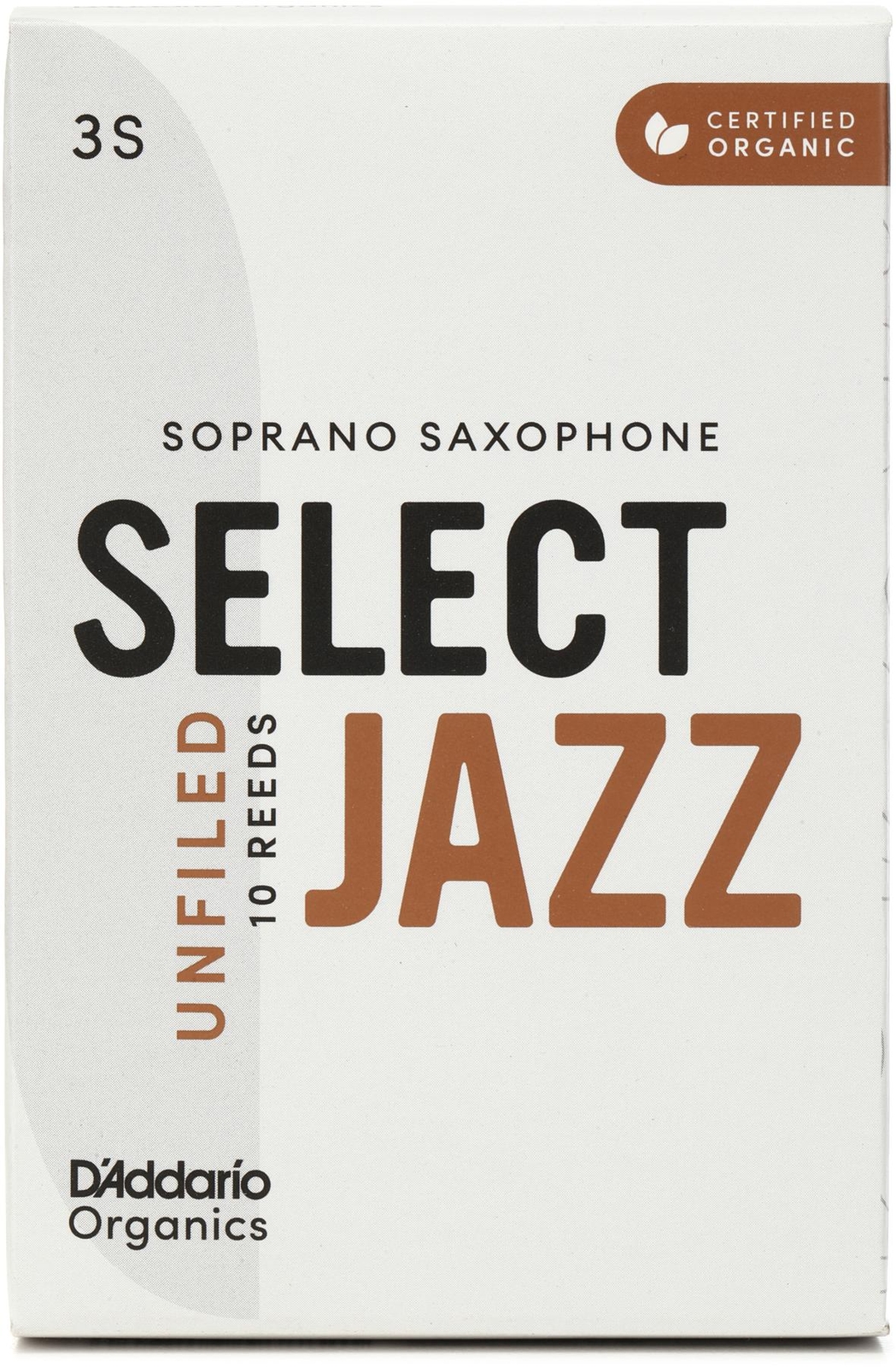 Язычки сопрано-саксофона DAddario Organics Select Jazz Unfiled - 3 мягких