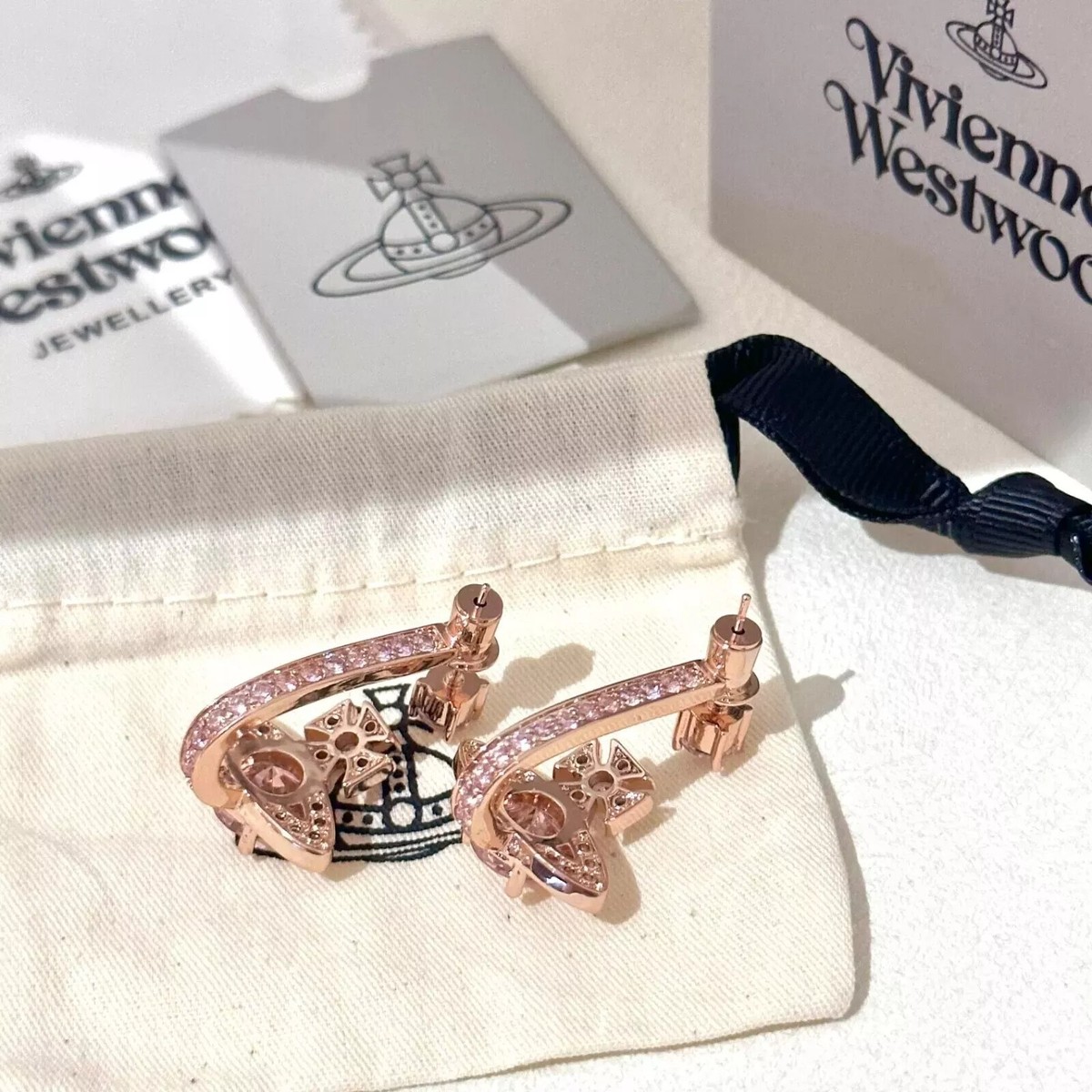 Vivienne Westwood Rose Gold-Toned Maitena Orb Hoop Earrings