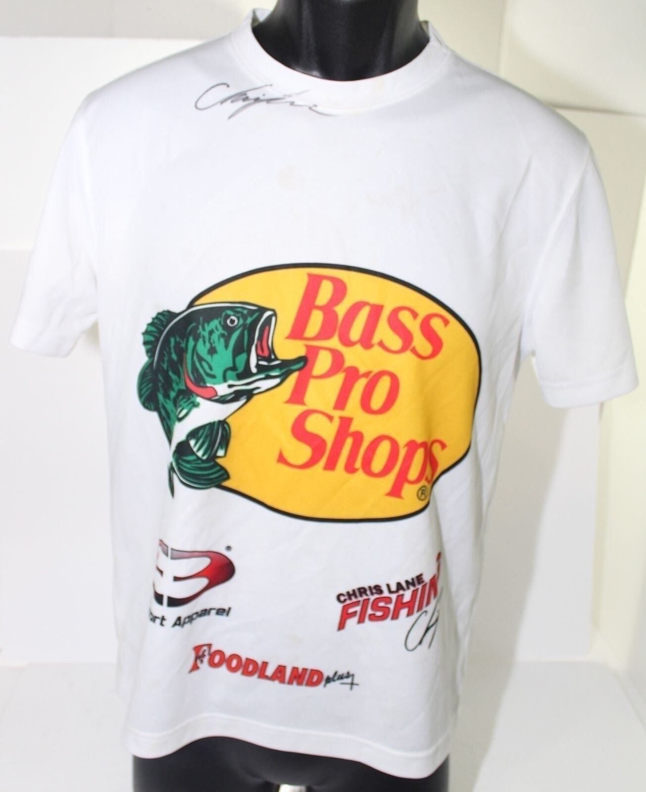 Chris Lane Autographed T Shirt Youth Small - Bassmaster Elite Pro 2016 Fish Camp