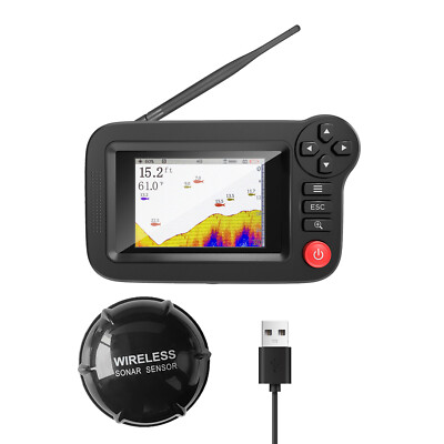 Underwater Depth Sounder With Fishing Detector 3.5in Wireless Sonar Fish FindeOl