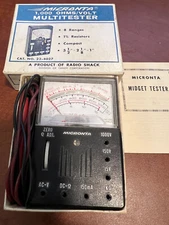 Vintage Micronta 1,000 OHMS/Volt Multitester Radio Shack Cat #22-4027 Retail Box