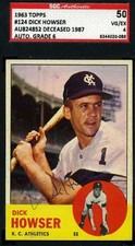Dick Howser 1963 Topps Sgc Coa Autograph Authentic Hand Signed