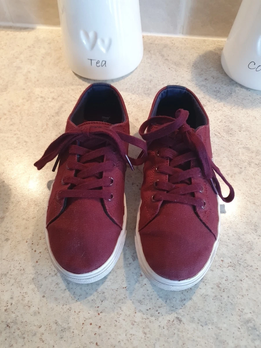 Unisex Kids Lacoste Shoes Size UK 13 burgundy canvas eBay