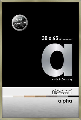 Bilderrahmen Aluminium, Fotorahmen, entspiegeltes Glas, Alpha TC von nielsen
