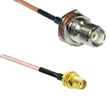 RG316 TNC FEMALE BULKHEAD to SSMA Female RF Cable Rapid-SHIP LOT