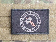 Thor Hammer Mjolnir Viking Norse Runes Tactical hook Military Morale Patch