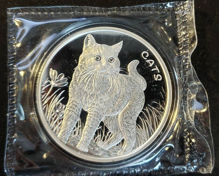 2021 Fiji Cats 1 oz .999 Silver 50 Cent Coin BU Beautiful 2021 Fiji Cats 1 oz .999 Silver 50 Cent Coin BU Beautiful