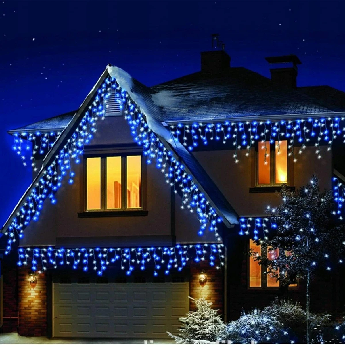 Battery icicle on sale lights outdoor