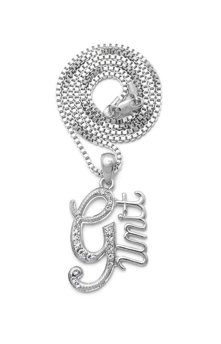 Stone Filled g unit Pendant Box,Cuban,Rope Chain Hip Hop Stone Filled g unit Pendant Box,Cuban,Rope Chain Hip Hop