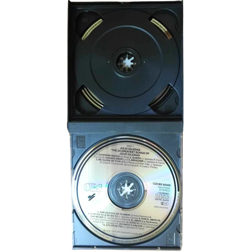 Julio Iglesias CD–The 24 Greatest Songs/Soft Pop Rock Music Songs/Spanish Singer - Image 3 of 4